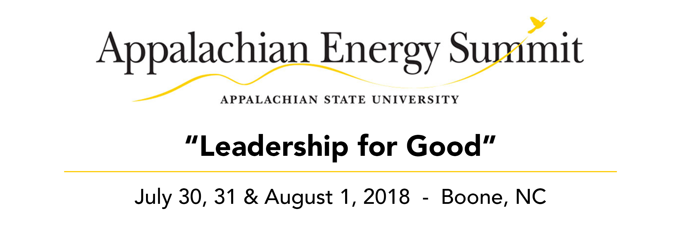 Appalachian Energy Summit July 30, 31 and August 1, 2018