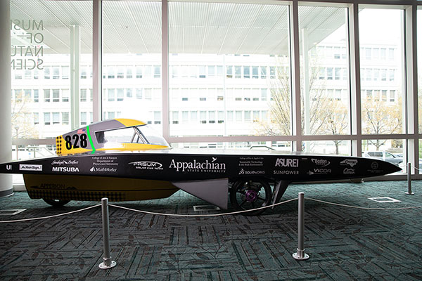 Appalachian’s first solar vehicle — Apperion — featured in 2019 Triangle SciTech Expo