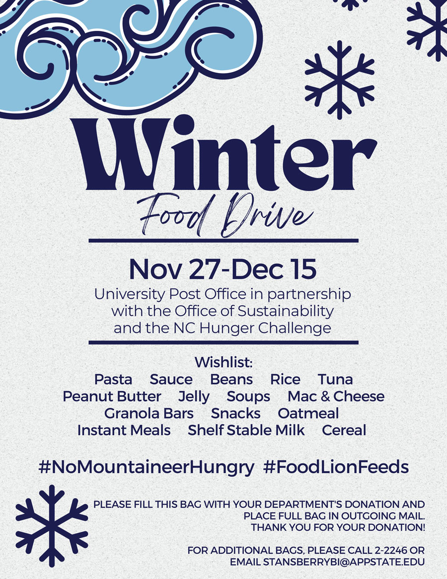 Winter Food Drive poster